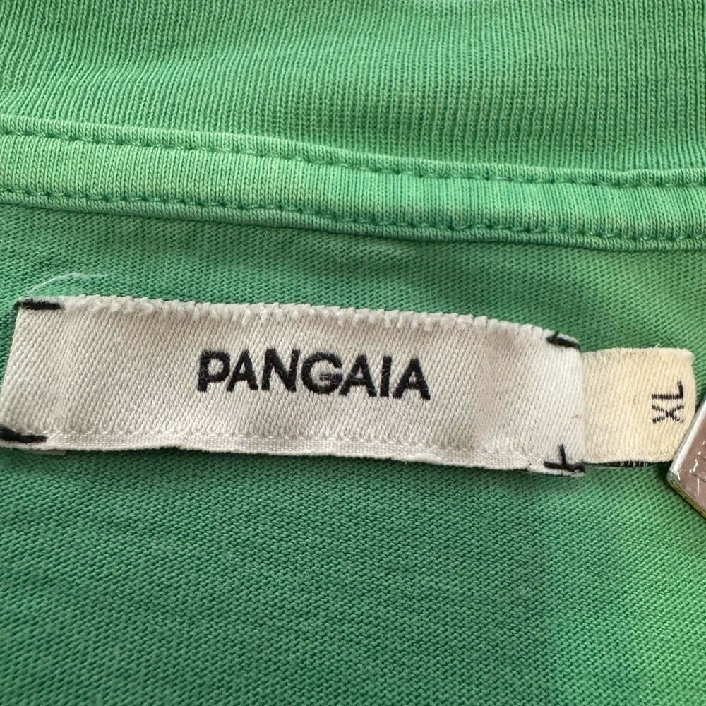 Pangaia 365 Midweight Cropped Shoulder Green Muscle Tee Size XL - Picture 6 of 10